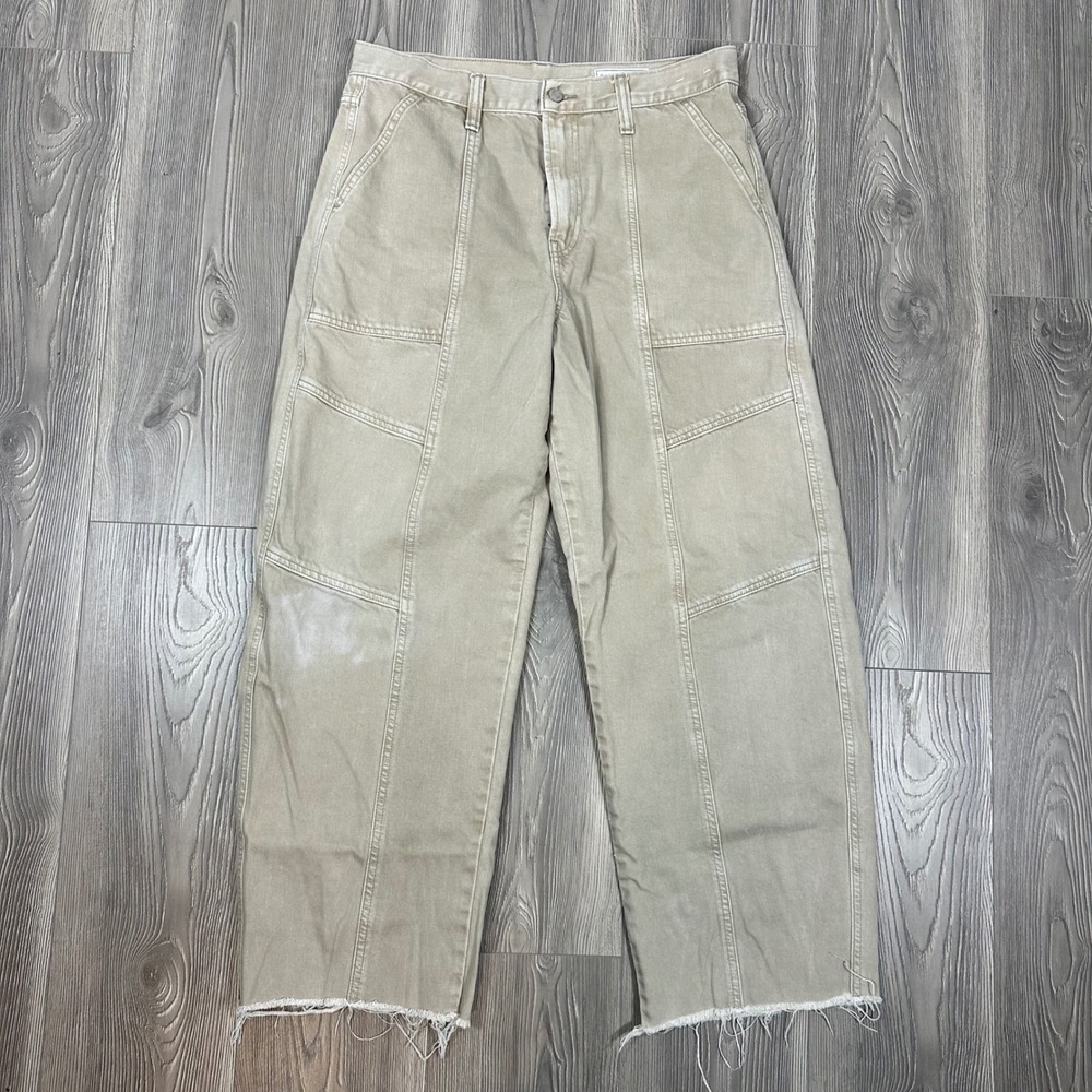 Gap Tan Barrel High Rise Jeans - SIZE 31 / 12 Long Fall Casual Denim